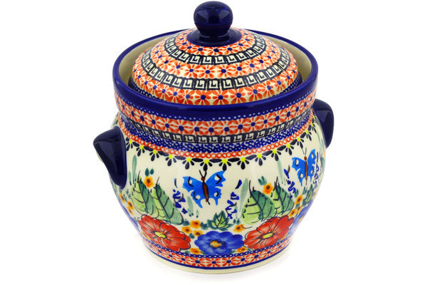 Polish Pottery Fermenting Pickling Crock Pot 4.75 quarts in Daisy Dreams  Pattern, KITCHEN AND TABLE - Polish Pottery Market