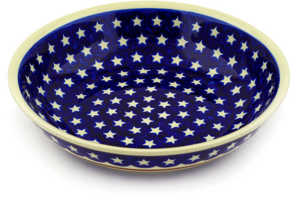 Polish Pottery 14 Muffin Pan Stars and Stripes