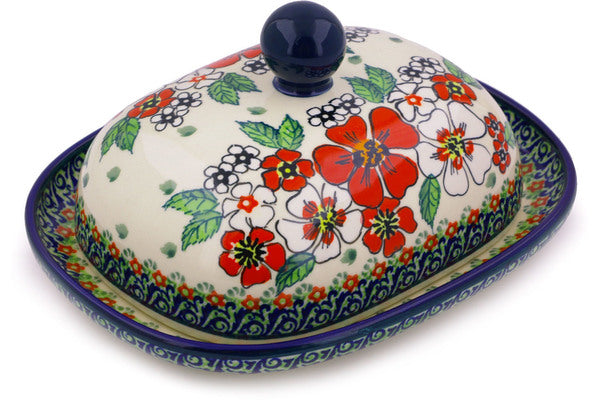 Polish Pottery Signature UNIKAT Butter Dish Hand Made in order Poland