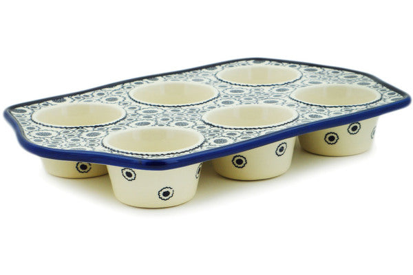 Polish pottery muffin outlet pan