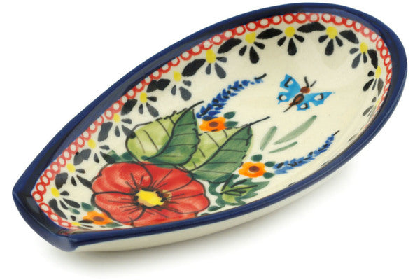  Blue Sky Clayworks Flower and Honey Bee Spoon Rest