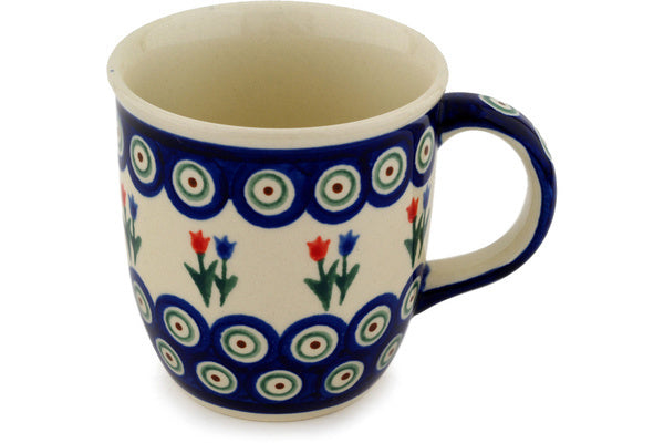 Polish Pottery - John's Mug - Peacock - The Polish Pottery Outlet