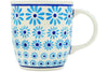 Polish Pottery 12 oz Mug Blue Daisy Delight
