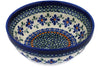 Polish Pottery cereal bowl Gingham Flowers