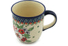 Polish Pottery 12 oz Mug Flower Heaven UNIKAT