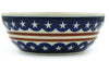 Polish Pottery cereal bowl Stars And Stripes