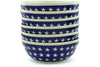 Polish Pottery 7" Set of 6 Bowls America The Beautiful