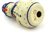 Polish Pottery 6" Snowman Candle Holder Emerald Peacock Eyes
