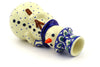 Polish Pottery 6" Snowman Candle Holder Emerald Peacock Eyes
