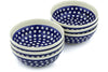 Polish Pottery 7" Set of 6 Bowls Blue Eyes