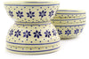 Polish Pottery 7" Set of 6 Bowls Snowflake Polka Dot