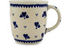 Polish Pottery 12 oz Mug Blue Heart Trio