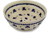 Polish Pottery cereal bowl Blue Heart Trio