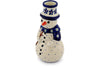 Polish Pottery 6" Snowman Candle Holder Flowering Peacock